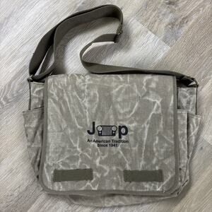 Rothco Canvas Bag Messenger Jeep Pockets Army Green Large Flap Top Adjustable